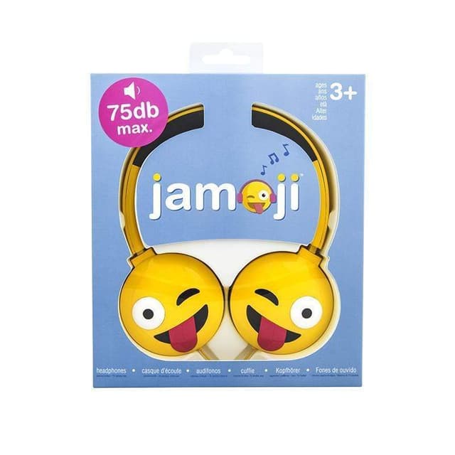 jam audio jamoji just kidding on ear headphones emoji design