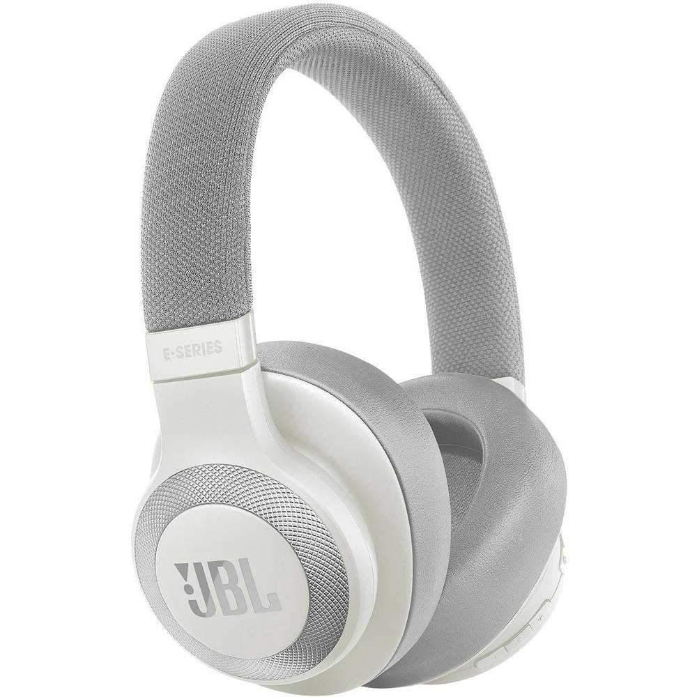 jbl e65 over ear noise cancelling wireless headphone white