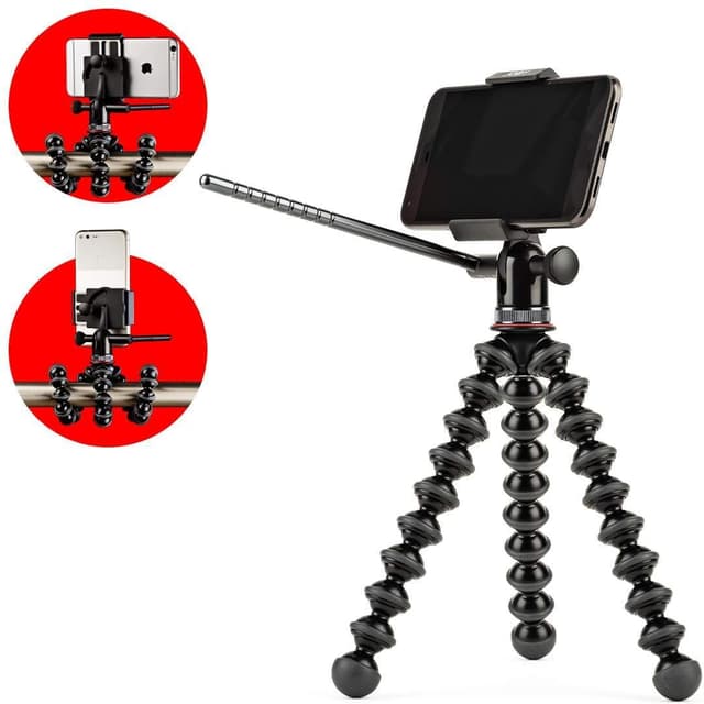 حامل موبايل من الفولاذ المقاوم للصدأJoby - GripTight PRO Video GorillaPod Stand: Universal Pan & Tilt Video Tripod