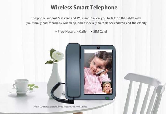 هاتف أرضي ذكي أندرويد بشاشة لمس 8 بوصة Smart Landline Telephone LTE 4G