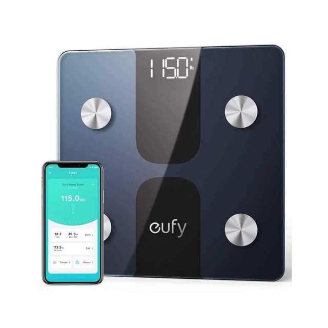 ميزان يوفي الذكي مزود ببلوتوث قياس نسبة دهون الجسم انكر Eufy Anker Smart Scale C1