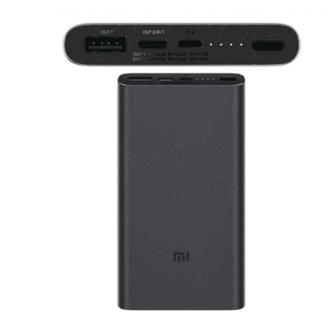 Xiaomi 10000mah mi 18w fast charge power bank 3 black global version