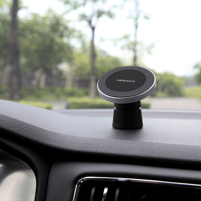 حامل الموبايل المغناطيسي مع شحن لاسلكي 10W - موماكس