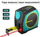متر ليزر شاشة ال اس دي مقاوم للصدأ أزرق جينيريك  Generic Blue LCD Mileseey Kkmoon Laser Tape Blue