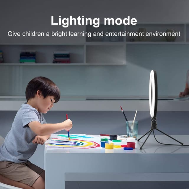 Generic 10" RGB LED Ring Light, Boaraino Ring Light with Tripod Stand, Phone Holder and Remote Control, Ring Light with 26 RGB Dimmable Colors, 9 Brightness Levels and 3 Light Modes