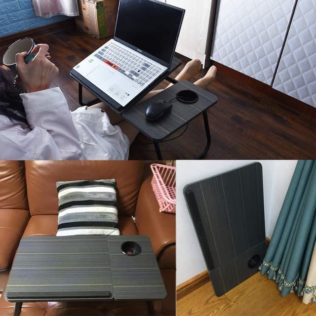 Generic Laptop Bed Tray Table,ShowTop Laptop Desk Notebook,Foldable Lap Desk Stand Adjustable Laptop Table for Bed Notebook Desk Portable Notebook Bed Tray Multifunction Lap Tablet with Cup Holder