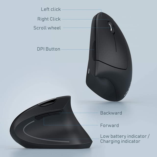 ماوس ANEAR 2.4 G Ergonomic Silent Wireless Mouse