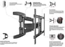 حامل تلفزيون جداري متحرك NB North Bayou Full Motion TV Wall Mount