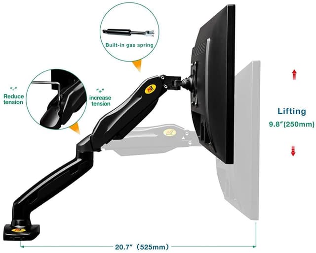 حامل شاشة بذراع مرنة NB North Bayou Monitor Mount Swivel Arm