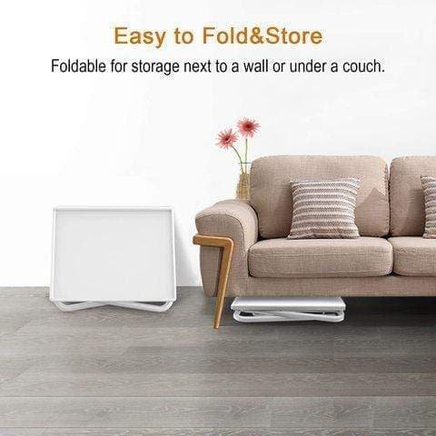 Generic foldable assembled table tv tray portable folding snack table adjustable sofa side table bed laptop desk table for breakfast home use white