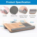 مكتب لابتوب محمول مع وسادة