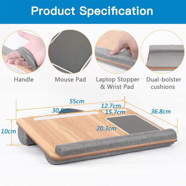 مكتب لابتوب محمول مع وسادة