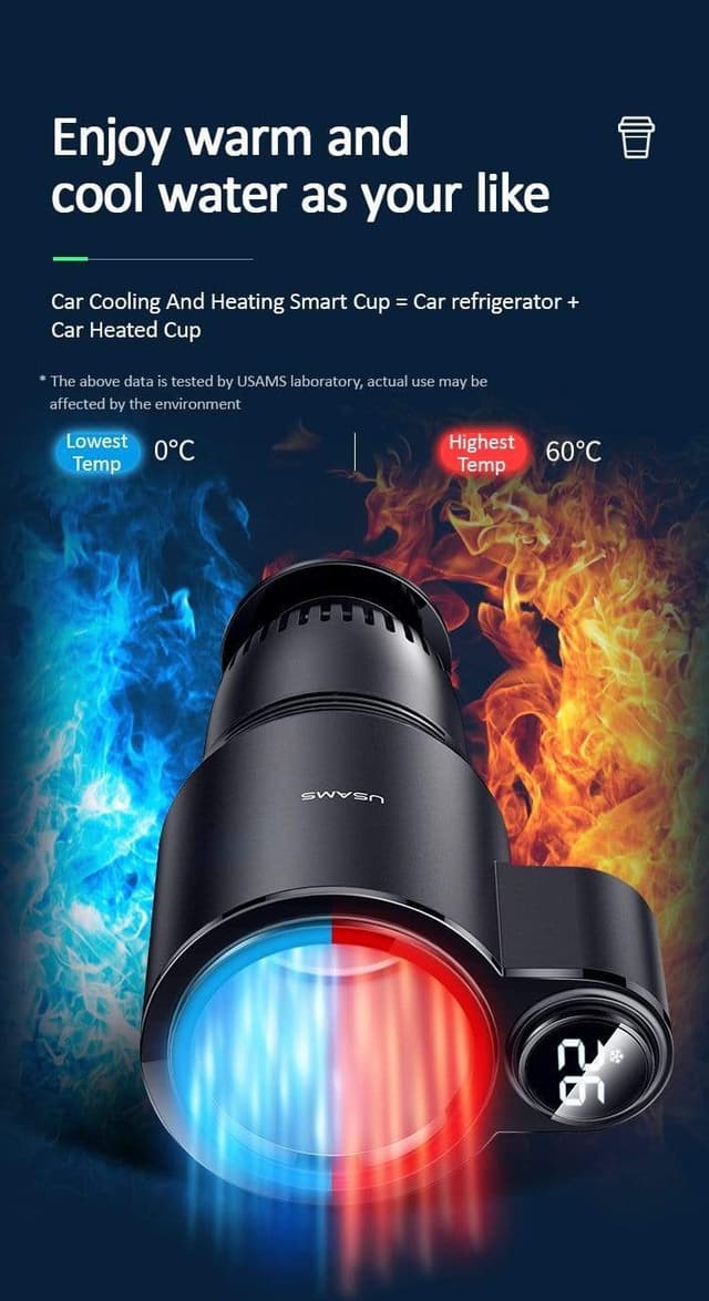 حامل أكواب كهربائي للتبريد والتسخين - Car Cooling And Heating Smart Cup