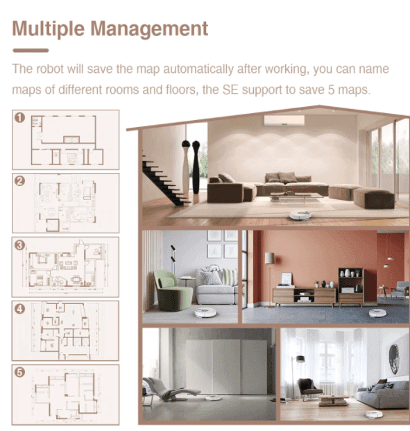 مكنسة ذاتية ذكية 2200 باسكال أبيض شاومي Xiaomi White 2200 PA SE Robot Vacuum Cleaner