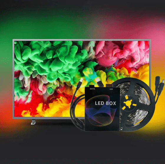 شريط إضاءة تفاعلي مع لون الشاشة