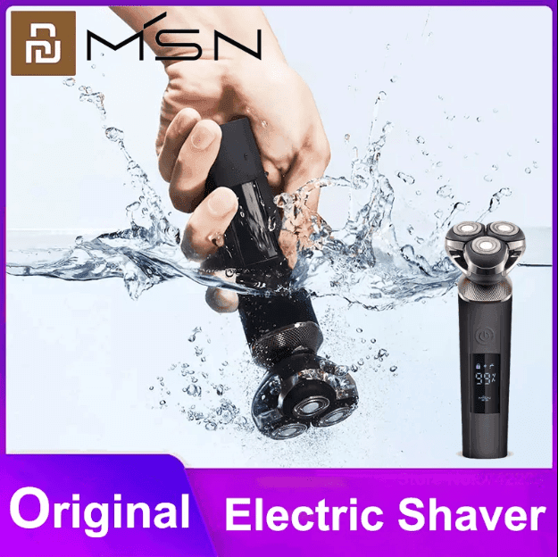 ماكينة حلاقة كهربائية ذكية مقاومة للمياه MSN - Smart Electric Shaver Waterproof Large LCD Screen Cordless