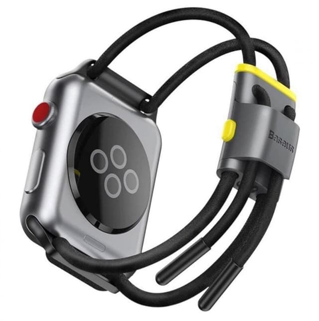 سوار بديل لساعة أبل الذكية مقاس 42 و 44 مم – رمادي و أصفر