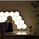 Generic modular touch lights hexagonal led wall tile lights with touch sensitive honeycomb magnetic connection 10 pack hexagonal night light panels easy and creative assembly