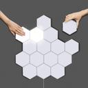 Generic modular touch lights hexagonal led wall tile lights with touch sensitive honeycomb magnetic connection 10 pack hexagonal night light panels easy and creative assembly - SW1hZ2U6NzkxNTY=