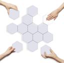Generic modular touch lights hexagonal led wall tile lights with touch sensitive honeycomb magnetic connection 10 pack hexagonal night light panels easy and creative assembly - SW1hZ2U6NzkxNTI=