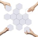 Generic modular touch lights hexagonal led wall tile lights with touch sensitive honeycomb magnetic connection 10 pack hexagonal night light panels easy and creative assembly