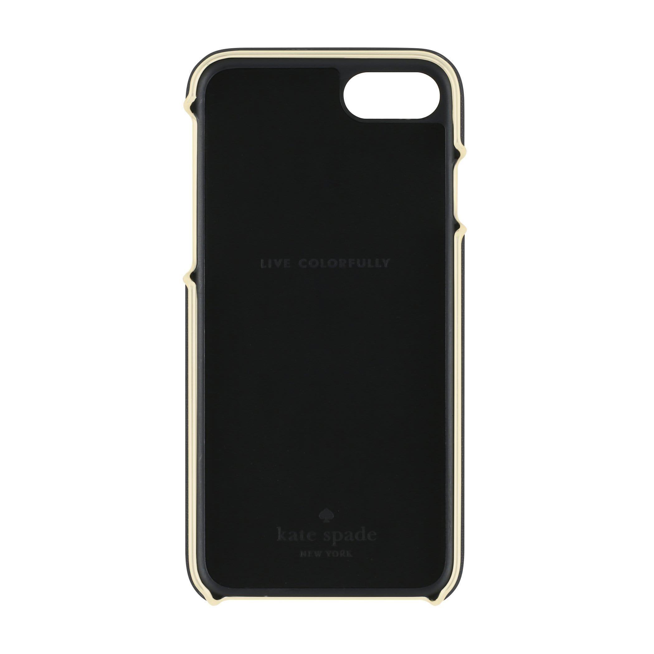 kate spade new york saffiano black wrap case iphone 7 8