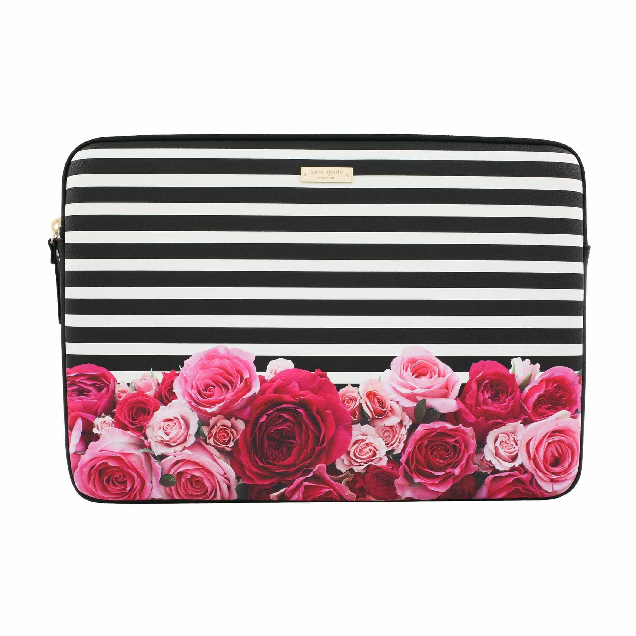 kate spade printed laptop sleeve photo real rose stripe black creams for macbook 13