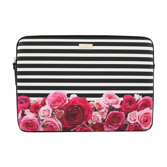 kate spade printed laptop sleeve photo real rose stripe black creams for macbook 13 - SW1hZ2U6MzIwMzU=