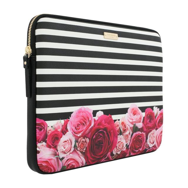 kate spade printed laptop sleeve photo real rose stripe black creams for macbook 13 - SW1hZ2U6MzIwMzY=