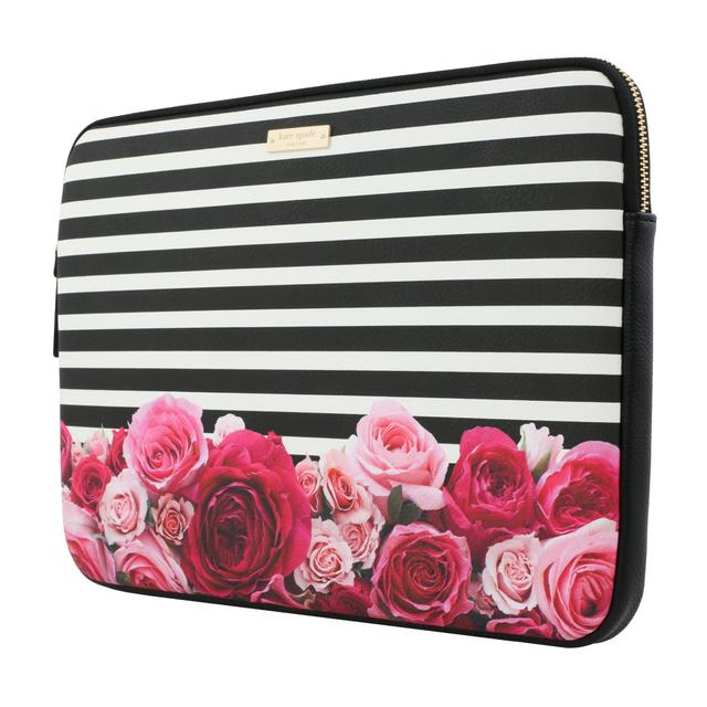 kate spade printed laptop sleeve photo real rose stripe black creams for macbook 13 - SW1hZ2U6MzIwMzc=