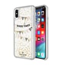 kate spade new york iphone xs x liquid glitter case good times gold