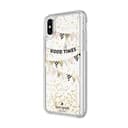 kate spade new york iphone xs x liquid glitter case good times gold