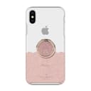 kate spade new york iphone xs x gift set ring stand protective hardshell case scallop rose gold glitter clear