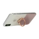 kate spade new york iphone xs x gift set ring stand protective hardshell case scallop rose gold glitter clear