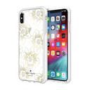 kate spade new york iphone xs max reverse hollyhock floral clear cream with stones - SW1hZ2U6MzIwOTQ=