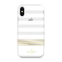 kate spade ny iphone x protective hardshell case stripe 2 white gold - SW1hZ2U6MzUwMjM=