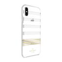 kate spade ny iphone x protective hardshell case stripe 2 white gold - SW1hZ2U6MzUwMjQ=