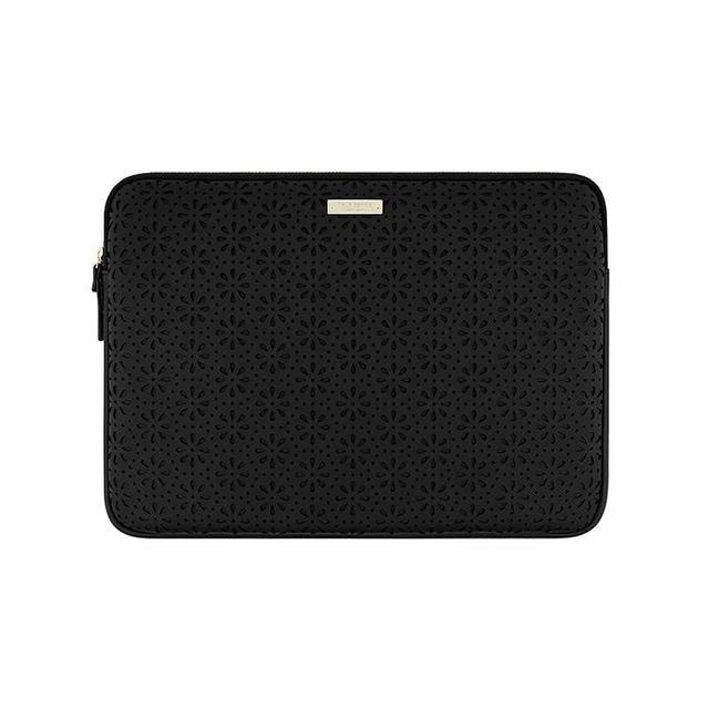 حقيبة للابتوب قياس 13 بوصة لون أسود بنقشات مميزة KATE SPADE NEW YORK Perforated Sleeve for 13 Laptop Black - SW1hZ2U6MzUxMjE=