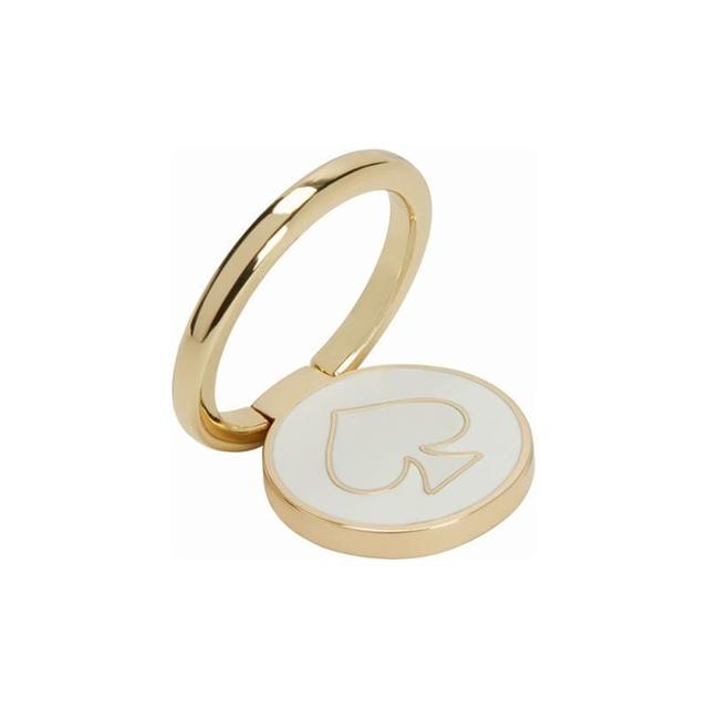 خاتم هاتف ذهبي NEW YORK Universal Stability Ring Gold/Cream Enamel من KATE SPADE - SW1hZ2U6MzUwNjc=