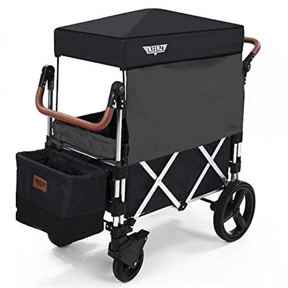 keenz 7s premium deluxe foldable wagon stroller black