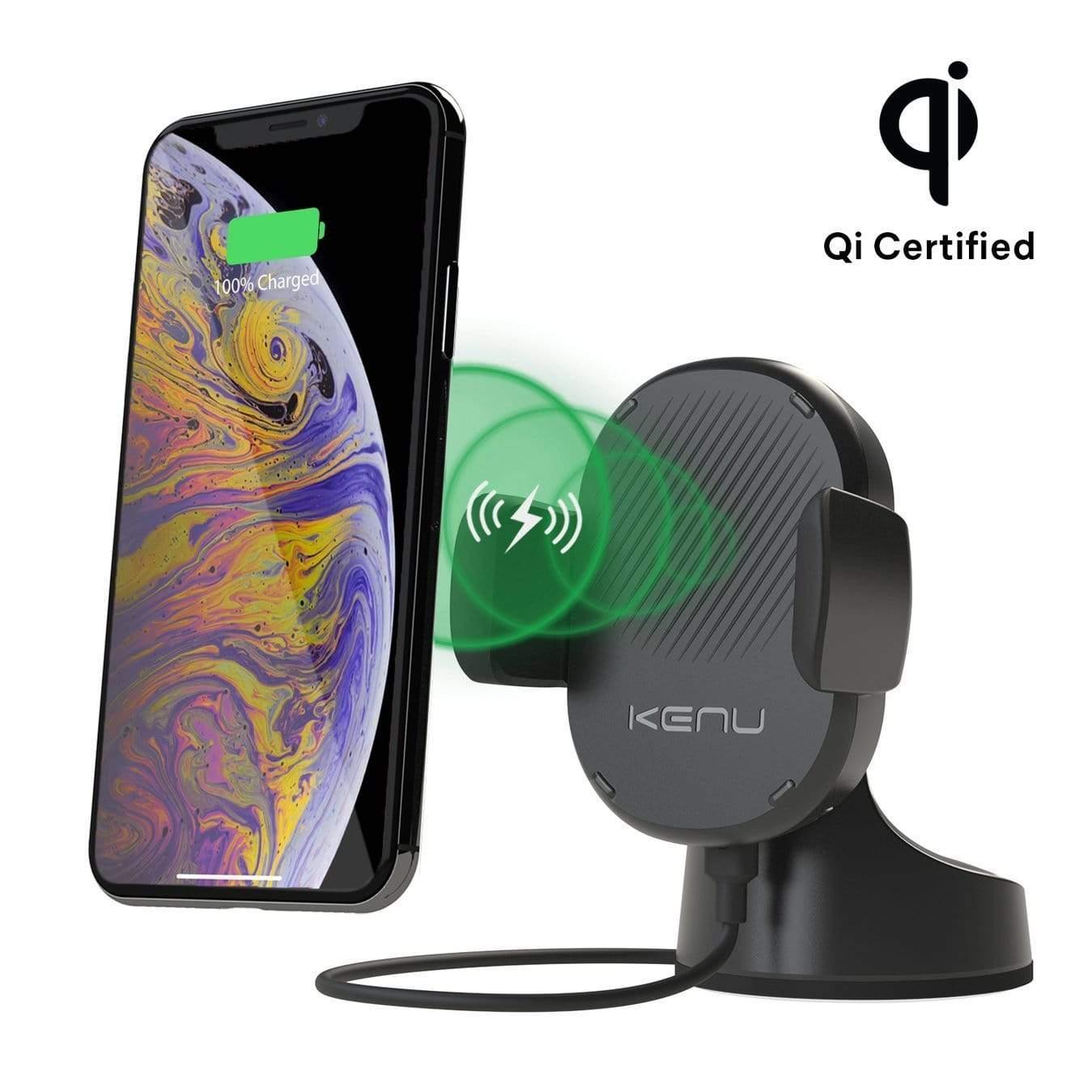 kenu airbase wireless charging suction mount