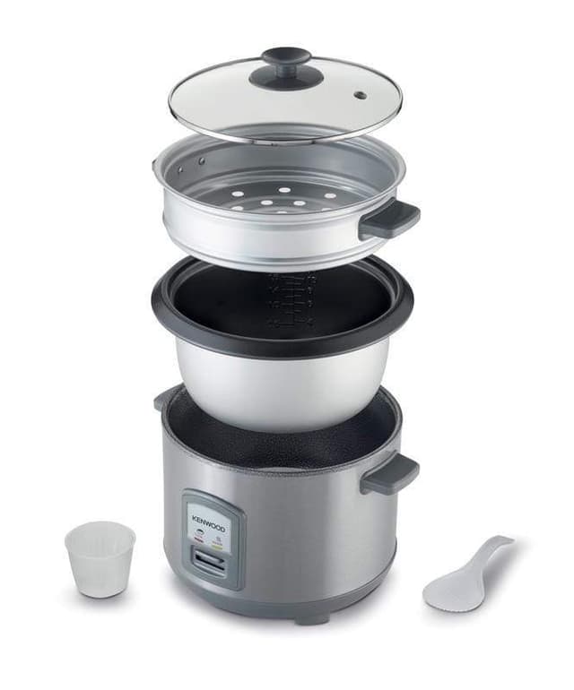 طباخ طهي أرز بالبخار من kenwood ، 1000 واط ن سعة كبيرة 16 كوب أرز ، لون ستيل غير قابل للصدأ- RCM71.000SS