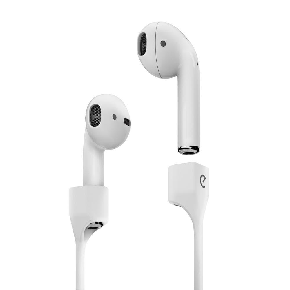 keybudz podstrapz strap for airpods generation 1 and 2 white