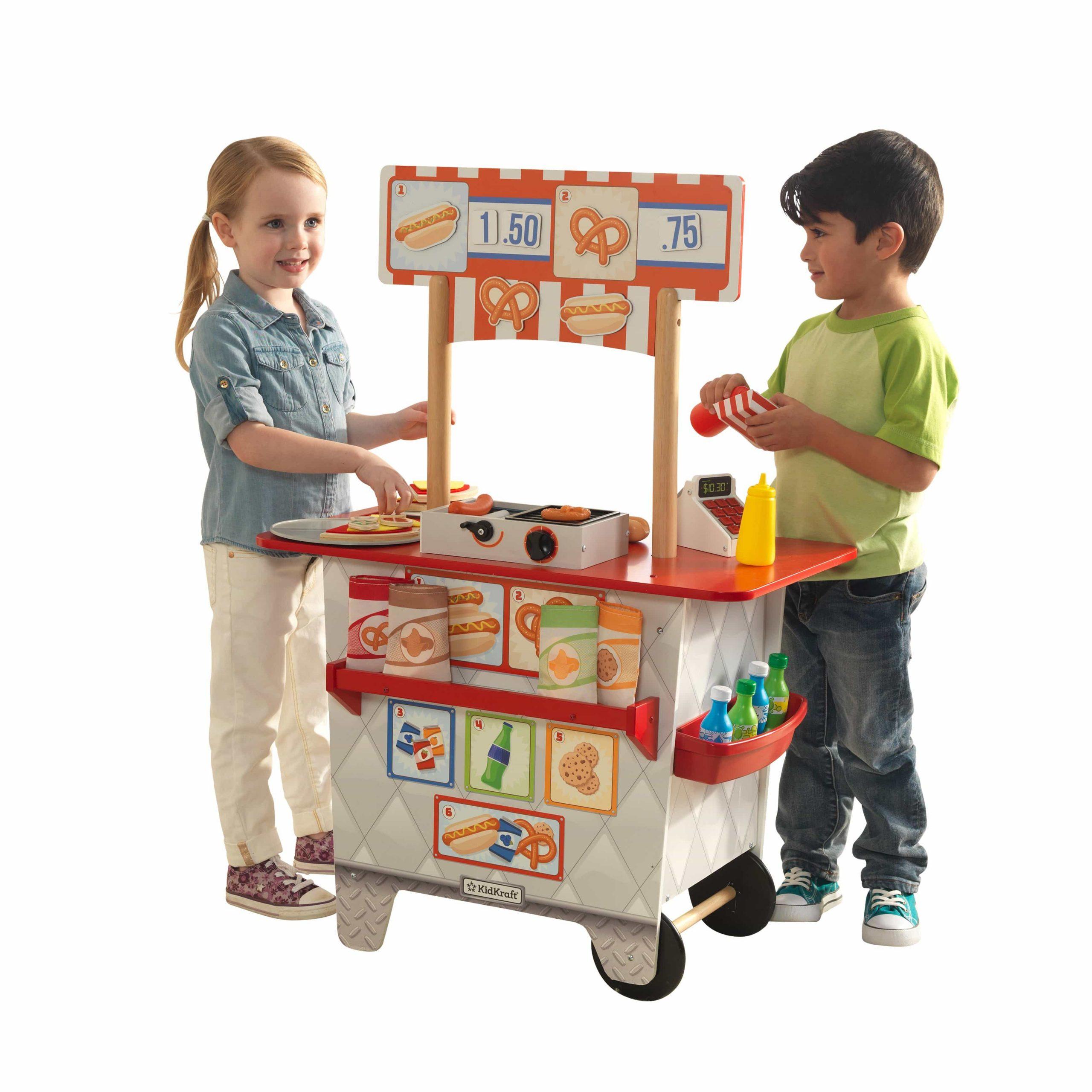 عربة الطعام للأطفال KidKraft - Ultimate Snack Stand - أحمر