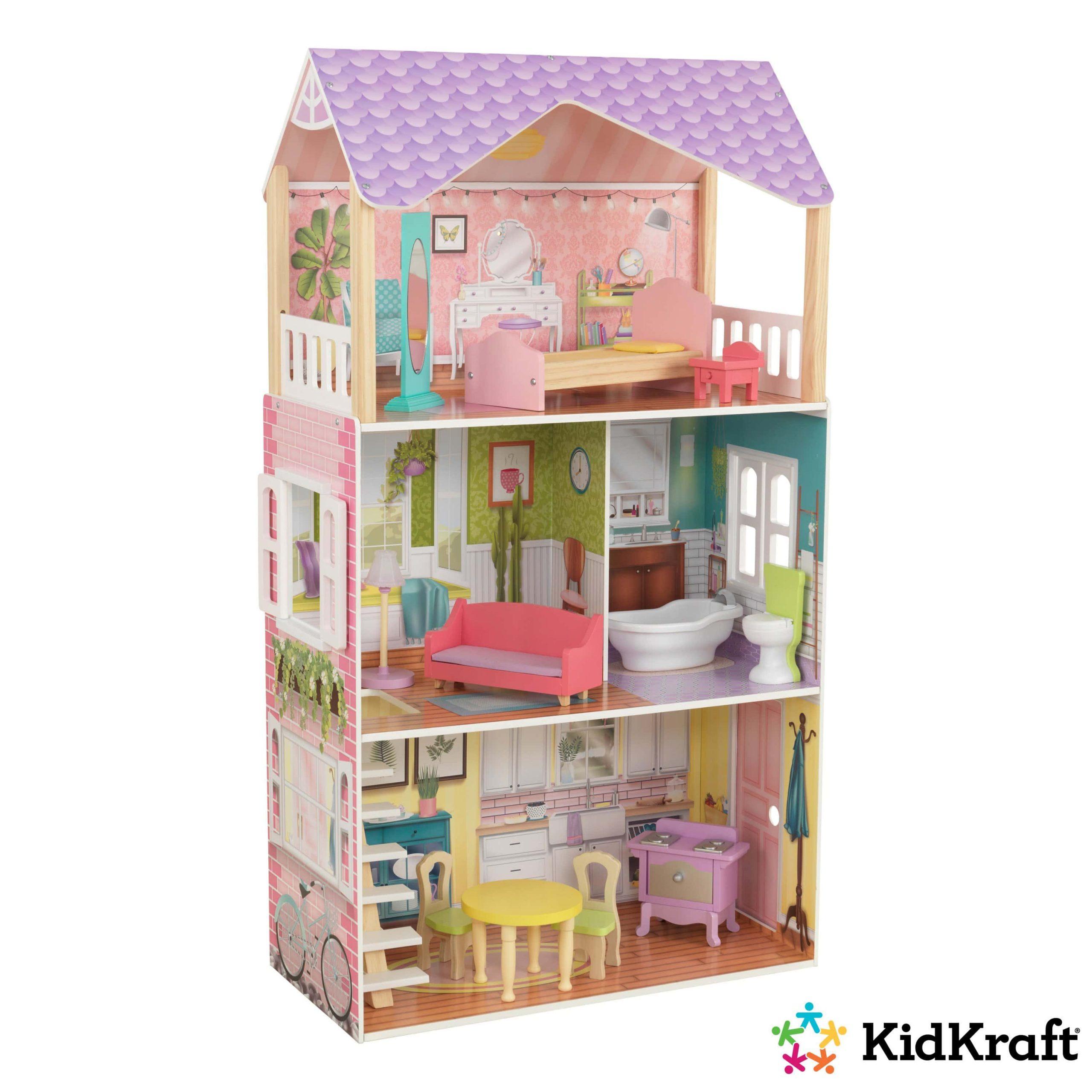 لعبة بيت الدمى KidKraft - Poppy Dollhouse