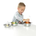 مجموعة أدوات الطبخ KidKraft Deluxe Cookware Set with Food - فضي - 69710