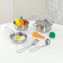 مجموعة أدوات الطبخ KidKraft Deluxe Cookware Set with Food - فضي - 69711