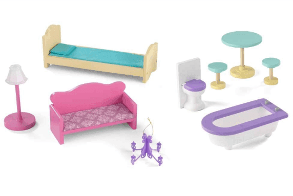 مجموعة أثاث بيت الدمى KidKraft - Gemma Dollhouse Furniture Pack