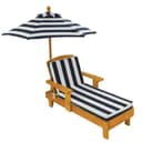 KidKraft outdoor chaise with umbrella navy