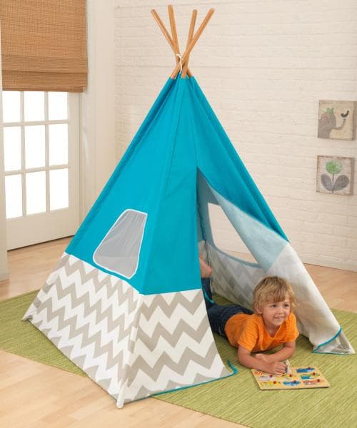 لعبة خيمة الأطفال KidKraft - Deluxe Play Teepee - أزرق